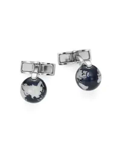 Shop Montblanc Men's Sterling Silver Iconic Globe Cuff Links