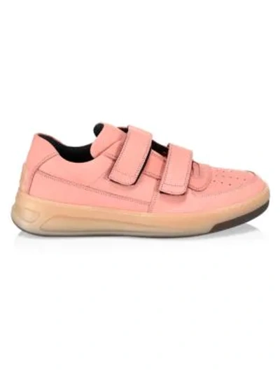 Shop Acne Studios Perey Grip Tape Leather Sneakers In Dusty Pink