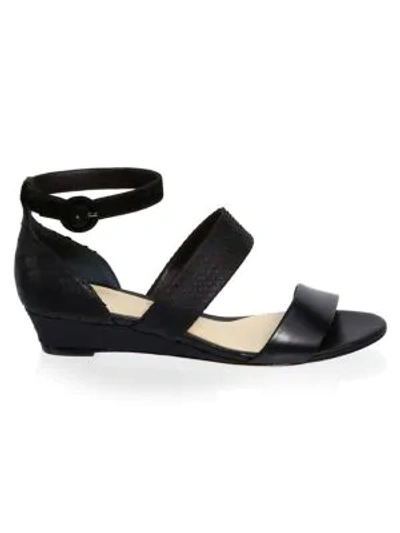 Shop Alexandre Birman New Yanna Leather Platform Sandals In Black