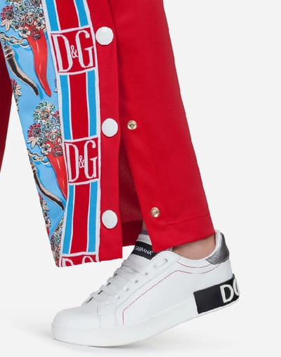 Shop Dolce & Gabbana Printed Jogging Pants In Multi-colored