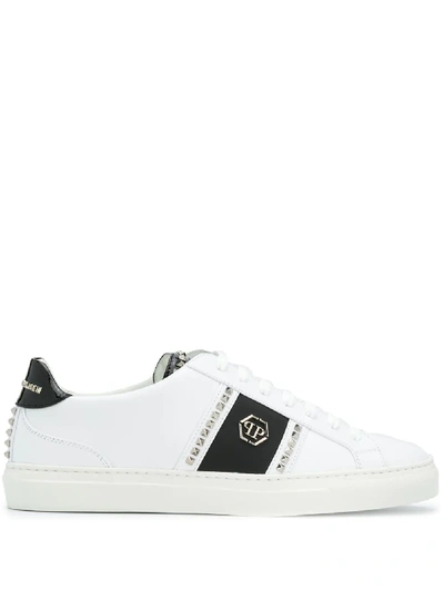 Shop Philipp Plein Studs Low-top Sneakers - White