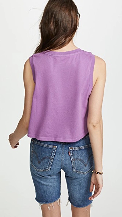 Shop Agolde Cropped Muscle Tee In Luna