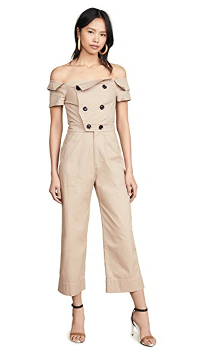 Shop Marissa Webb Rylan Canvas Jumpsuit In Sandshell