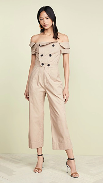 Shop Marissa Webb Rylan Canvas Jumpsuit In Sandshell