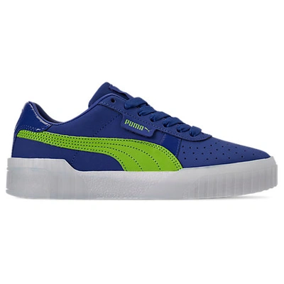 Shop Puma Women's Cali '90s Casual Shoes In Blue Size 7.0 Leather