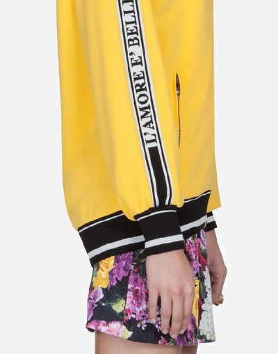 Shop Dolce & Gabbana Viscose Sweatshirt In Yellow