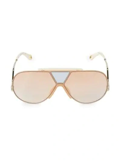Shop Chloé Willis 64mm Aviator Sunglasses In Rose Gold