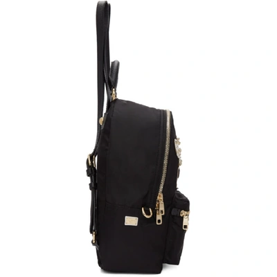 Shop Dolce & Gabbana Dolce And Gabbana Black Small Vulcano Backpack In 80999 Black
