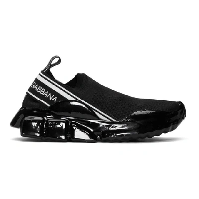 Shop Dolce & Gabbana Dolce And Gabbana Black Mesh Sorrento Melt Sneakers In 80999 Black