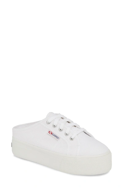 Shop Superga 2284 Cotw Sneaker Mule In White