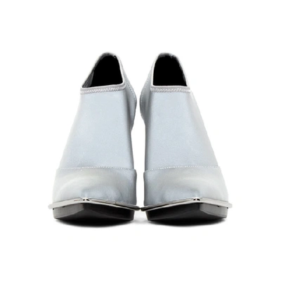 Shop Alexander Wang Silver Cara Stretch Boots
