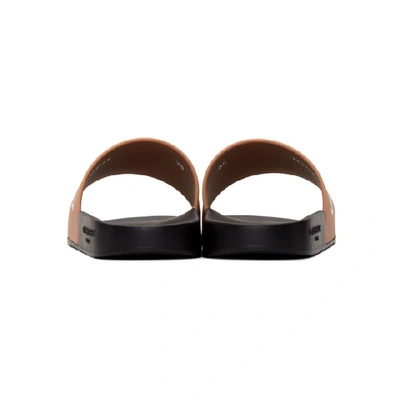 Shop Givenchy Pink Logo Pool Slides In 657 Nude