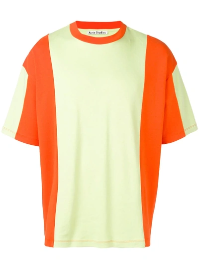 Acne Studios Contrasting Panel T In Green | ModeSens 
