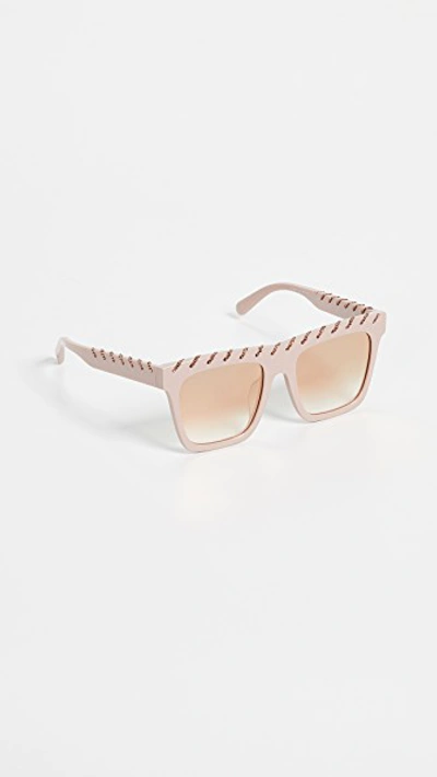 Shop Stella Mccartney Fallabella Sunglasses In Pink/gold