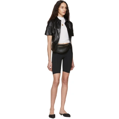 Shop Nanushka Black Biker Shorts