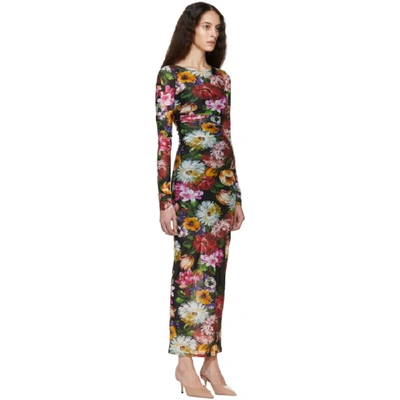 Shop Dolce & Gabbana Dolce And Gabbana Multicolor Jersey Floral Dress In Hnt62 Fiori