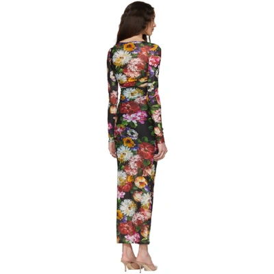 Shop Dolce & Gabbana Dolce And Gabbana Multicolor Jersey Floral Dress In Hnt62 Fiori