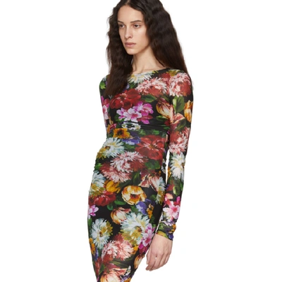 Shop Dolce & Gabbana Dolce And Gabbana Multicolor Jersey Floral Dress In Hnt62 Fiori