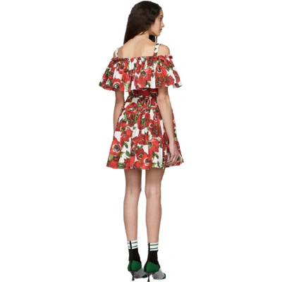 Shop Dolce & Gabbana Dolce And Gabbana Multicolor Anemone Ruffle Dress In Haaa5 Anemo