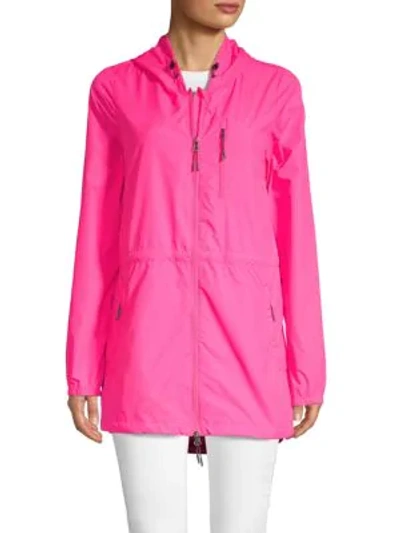 Shop New Balance Classic Hooded Jacket In Pink