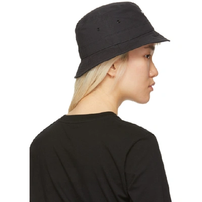 Shop Carhartt Work In Progress Black Script Bucket Hat In 8990 Black