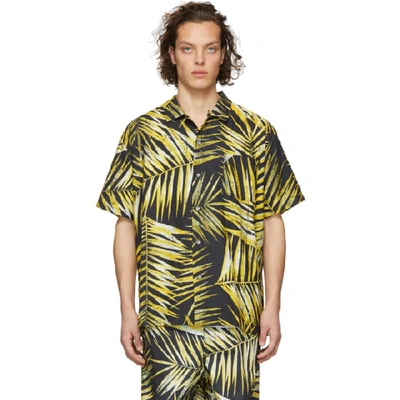 Shop Double Rainbouu Black And Yellow Tiger Palm Shirt In P0072 Tiger