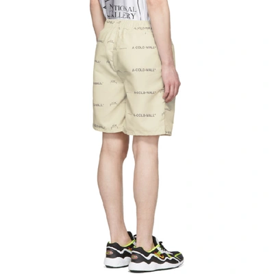 Shop A-cold-wall* Beige Logo Shorts