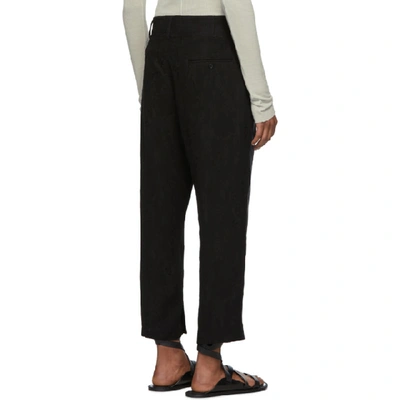 Shop Ann Demeulemeester Black Crepe Trousers In Taleblack