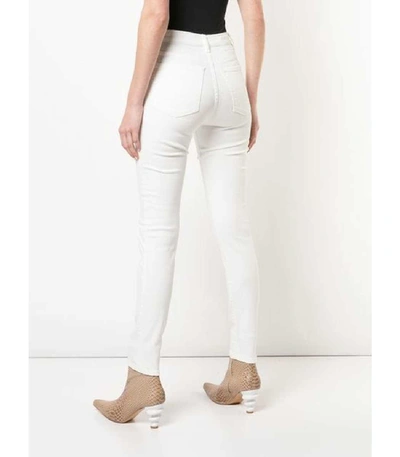 Shop R13 High Rise Skinny Jeans In White