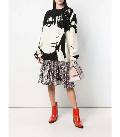 Shop Calvin Klein 205w39nyc High Waisted Tiger Taffeta Pleated Skirt In Multi