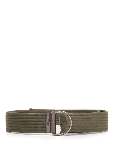 Shop Givenchy Buckle Canvas Belt In Green