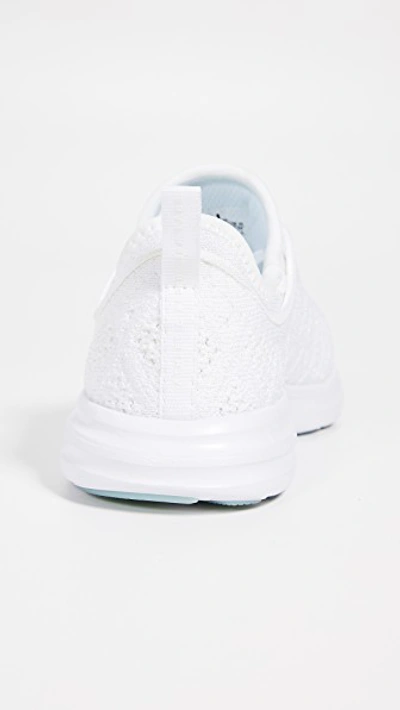 Apl Athletic Propulsion Labs Techloom Phantom 3d Mesh Sneakers In White/metallic Pearl