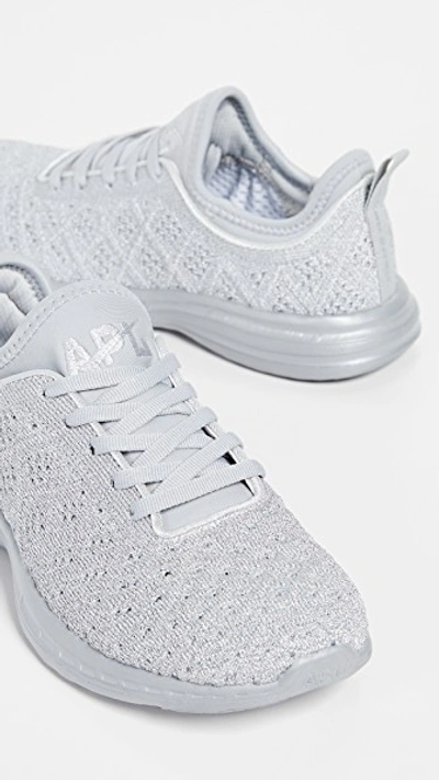 Shop Apl Athletic Propulsion Labs Techloom Phantom Sneakers In Metallic Silver