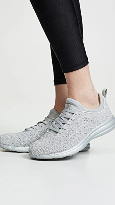 Shop Apl Athletic Propulsion Labs Techloom Phantom Sneakers In Metallic Silver