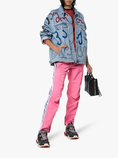 Shop Martine Rose Speed Logo Track Pants In Pink