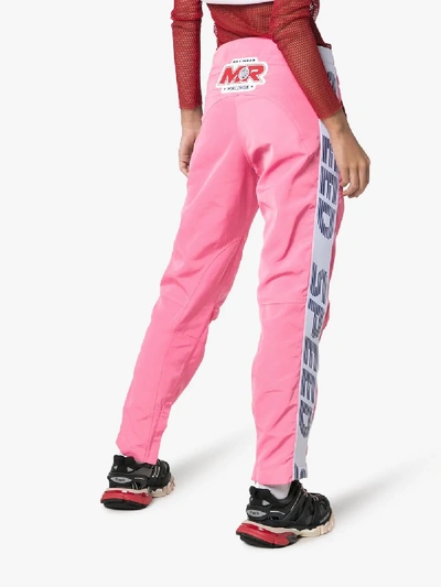 Shop Martine Rose Speed Logo Track Pants In Pink