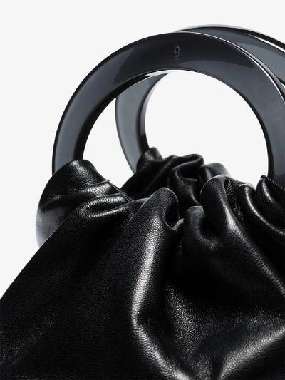Shop Gu_de Black Posy Chain-strap Leather Bag