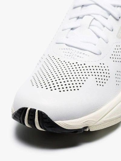 Shop Adidas Originals Adidas White Falcon Perforated Leather Sneakers