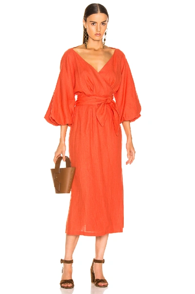 Shop Mara Hoffman Francesca Dress In Orange In Poppy