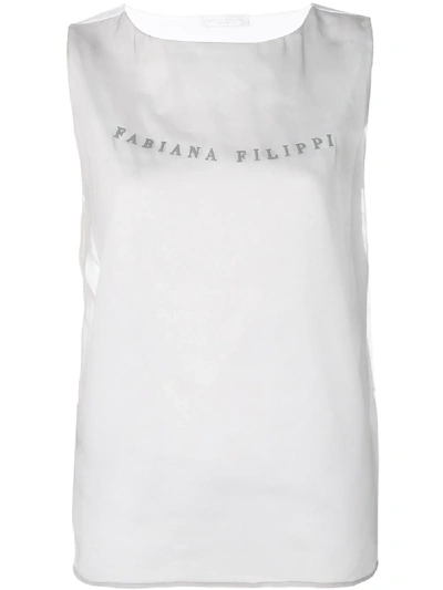 Shop Fabiana Filippi Logo T In Grey