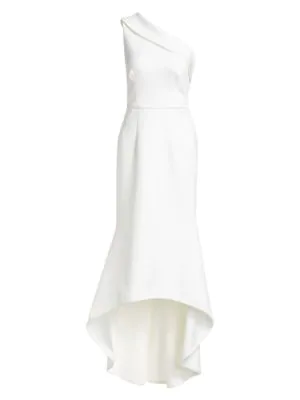 cream and black gown
