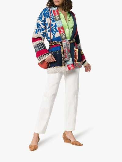 Shop Etro Cardigan Im Patchwork-look In Multicoloured