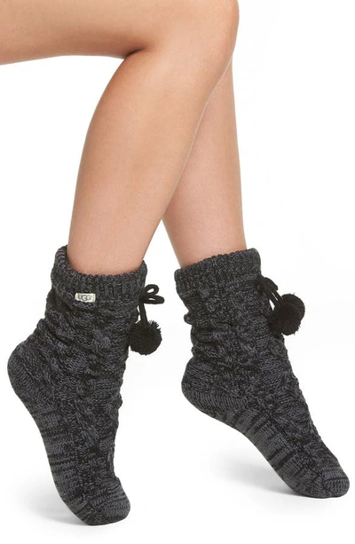 Shop Ugg Fleece Lined Socks In Nightfall