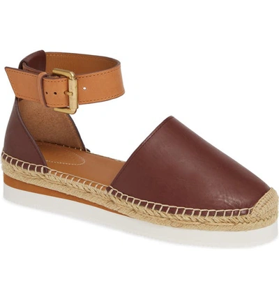 Shop See By Chloé Glyn Espadrille In Bordeaux Leather