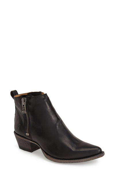 Shop Frye 'sacha' Washed Leather Ankle Boot In Black