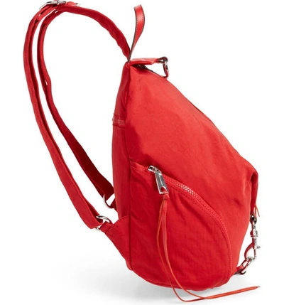 Shop Rebecca Minkoff Julian Nylon Backpack In Scarlet