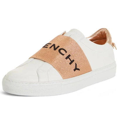 Shop Givenchy Logo Strap Slip-on Sneaker In White/ Nude