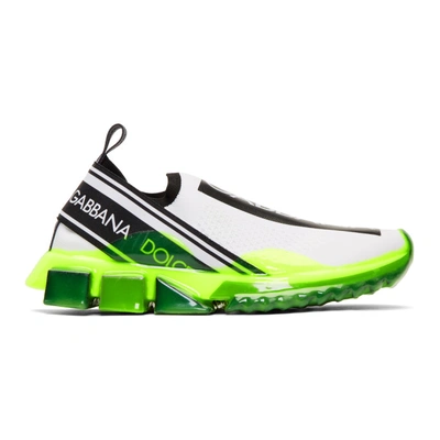 Shop Dolce & Gabbana Dolce And Gabbana White Melt Sorrento Sneakers In 8r154 Neon