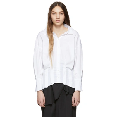 Shop Enföld Enfold White Somelos Corset Shirt In 010 White