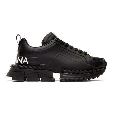 Shop Dolce & Gabbana Dolce And Gabbana Black Super King Sneakers In 8b956 Nero